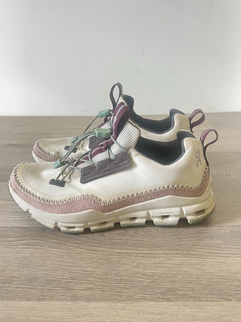 On Running Women's Cream, Pink & Sage Athletic Sneakers